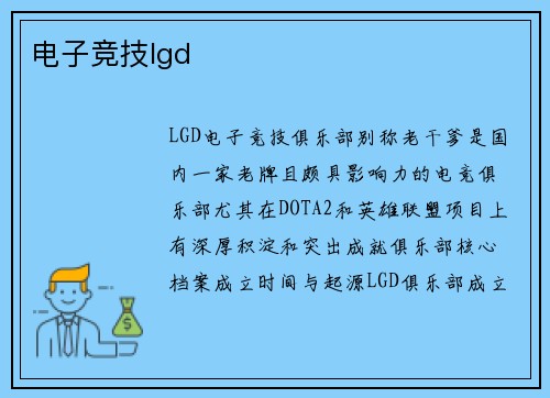 电子竞技lgd